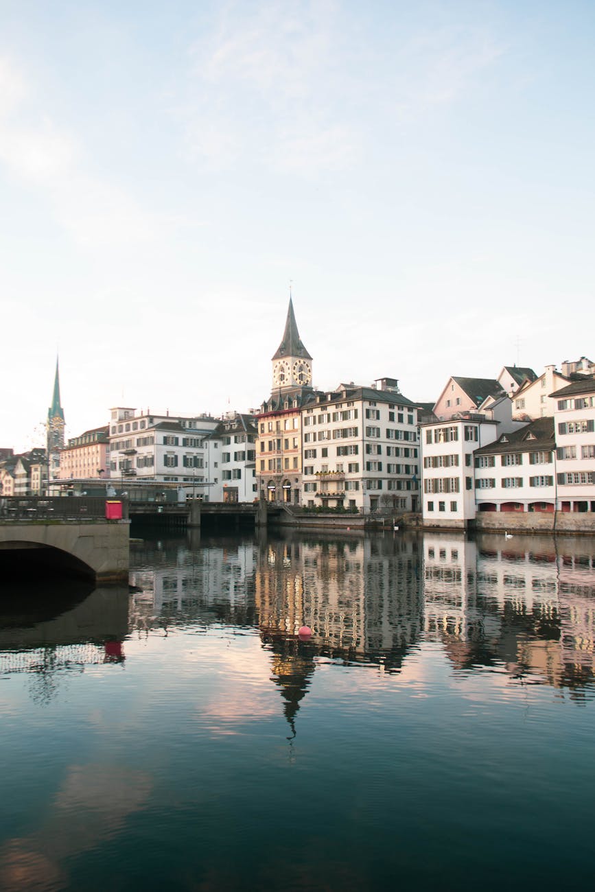 buildings by river in zurich switzerland