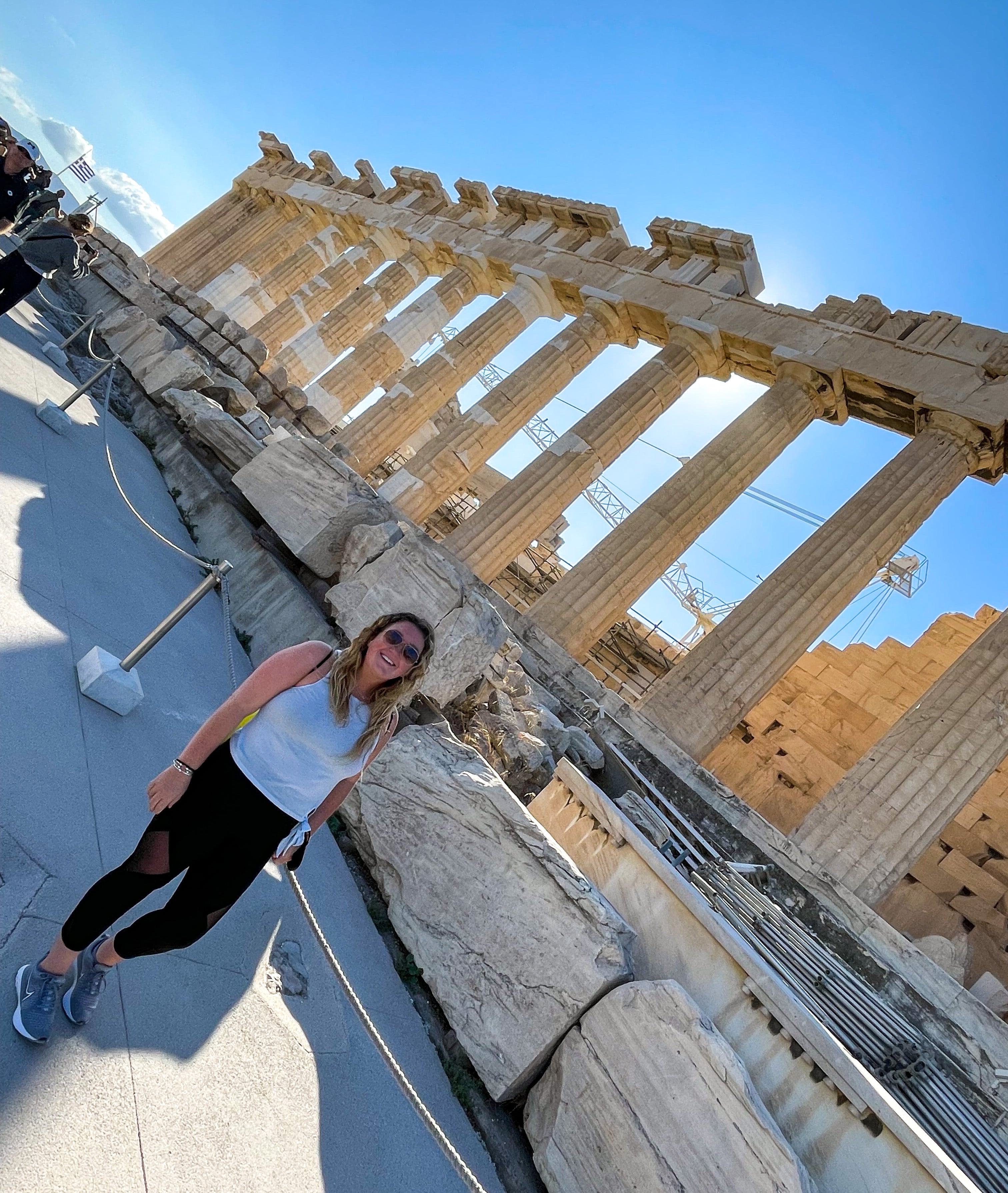 view of the Parthenon from top of Acropolis