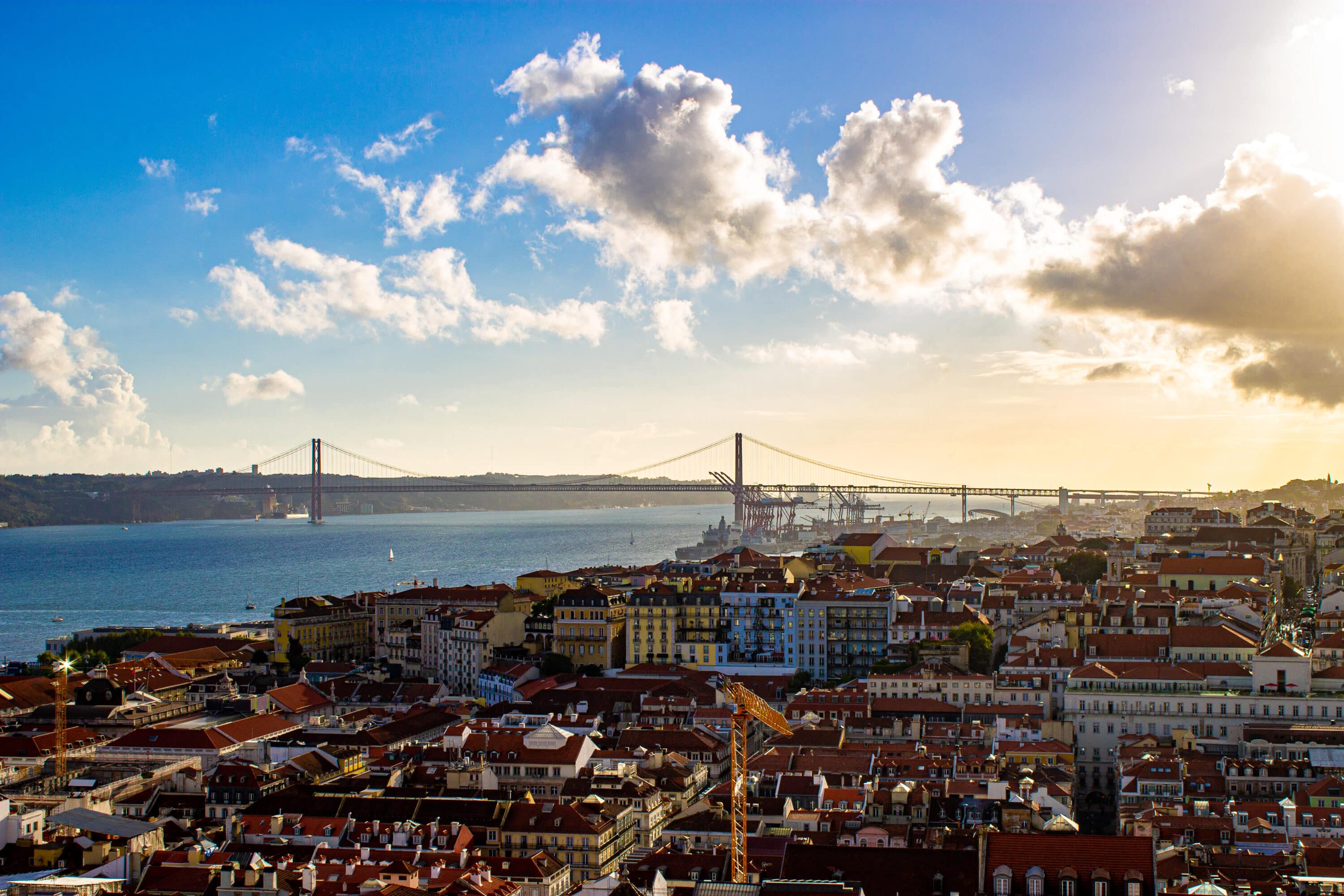 Sunset bridge Lisbon