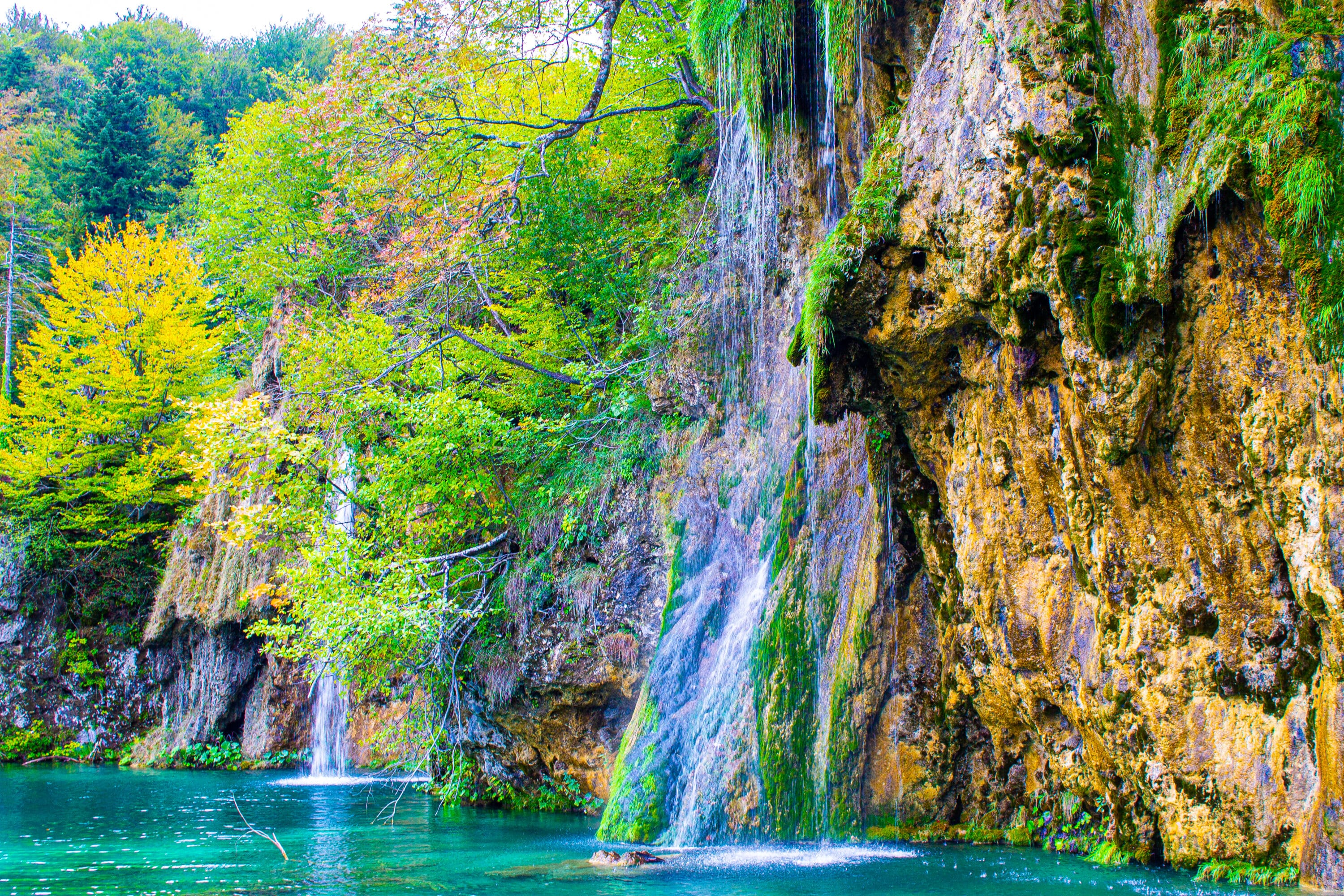 Plitvice lakes waterfall