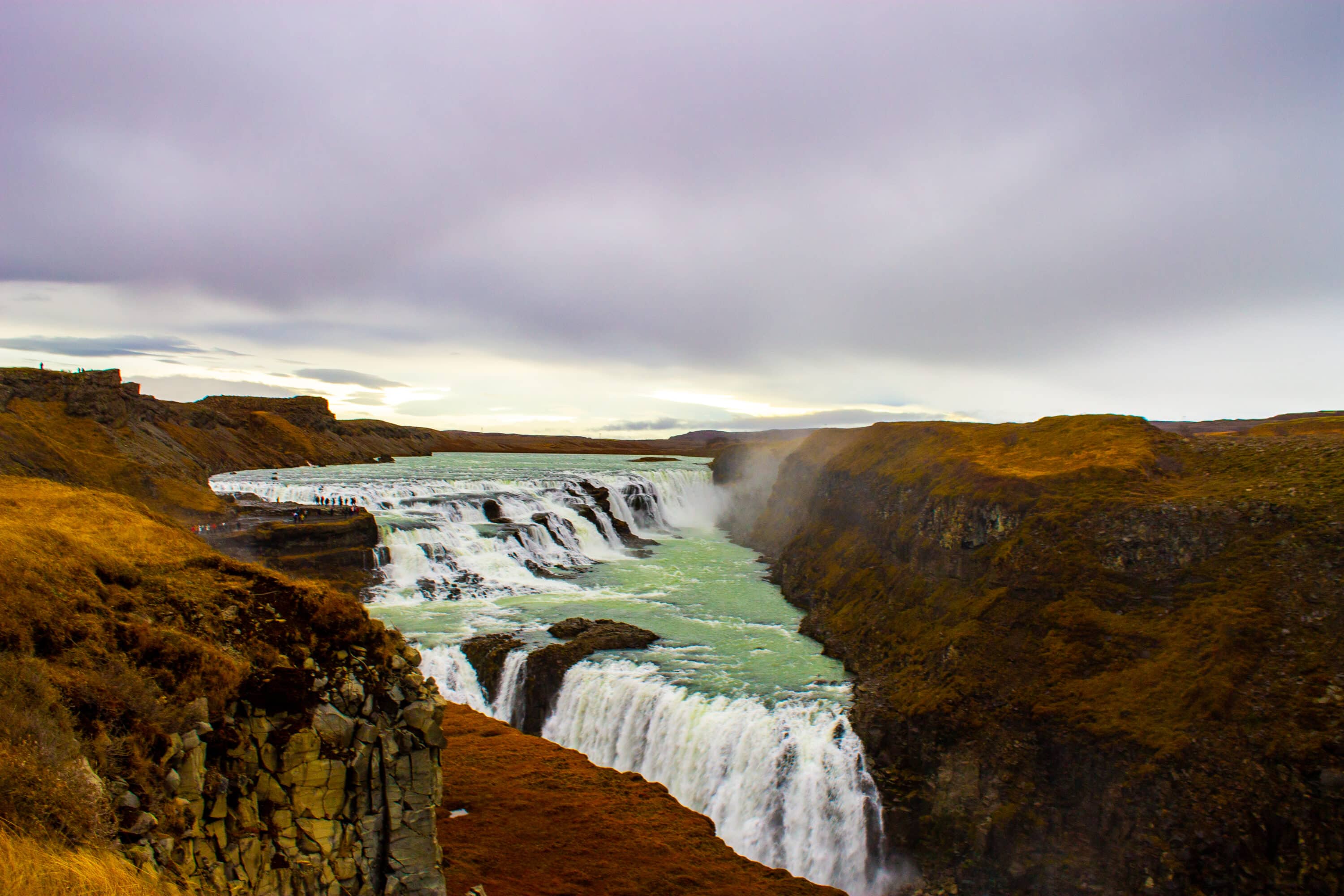 cloudy day at Gullfoss