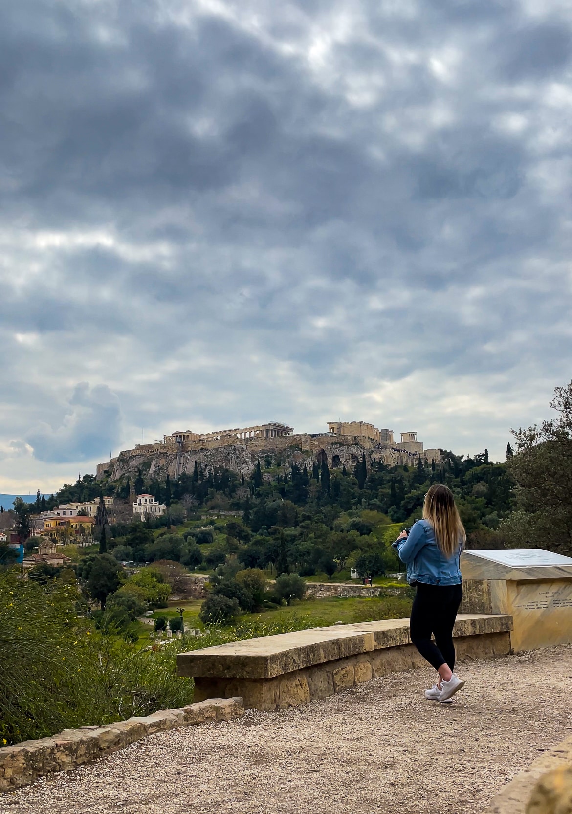 view of the Acropolis from Ancient Agora in Athens