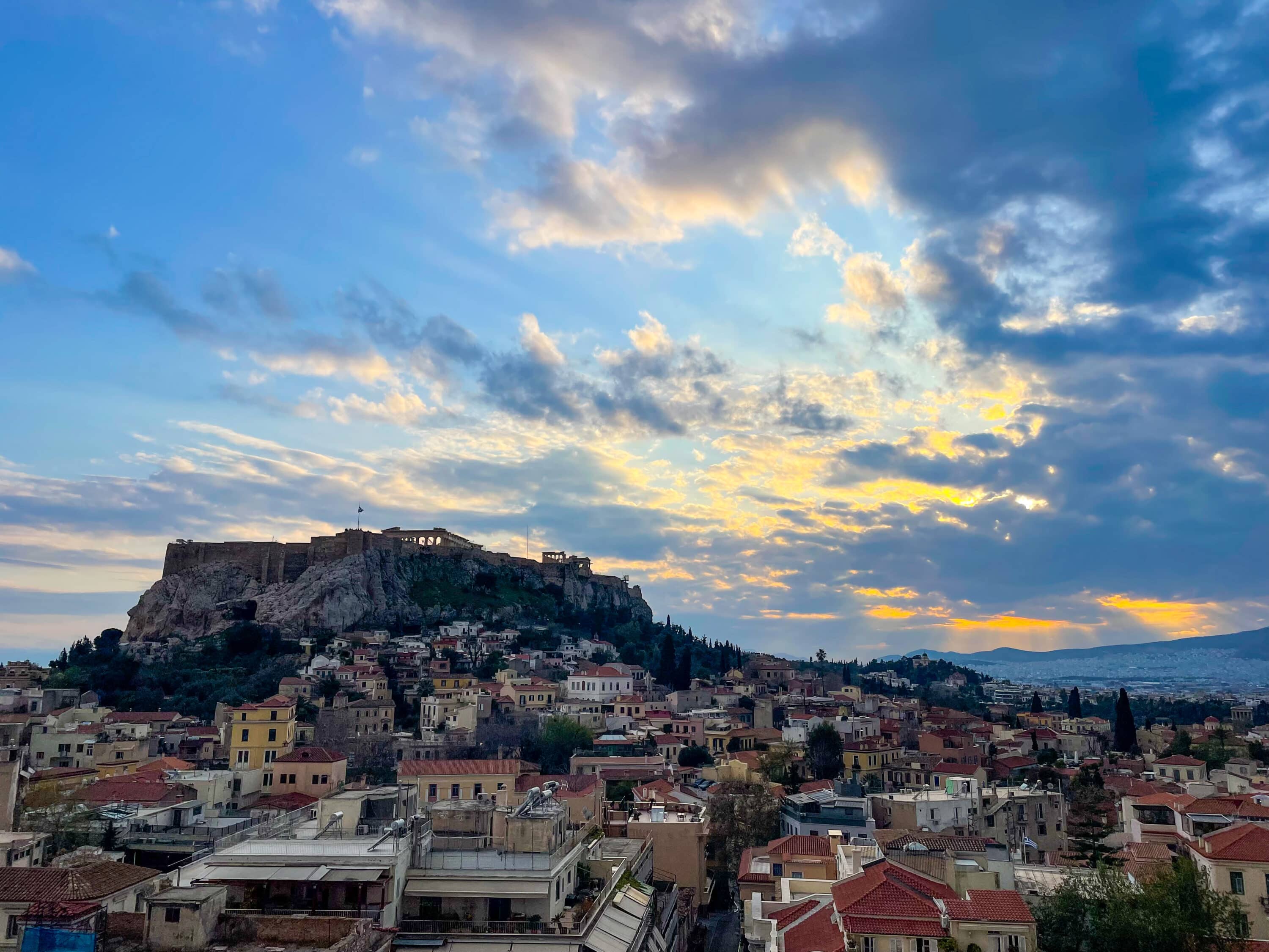 Acropolis sunset 