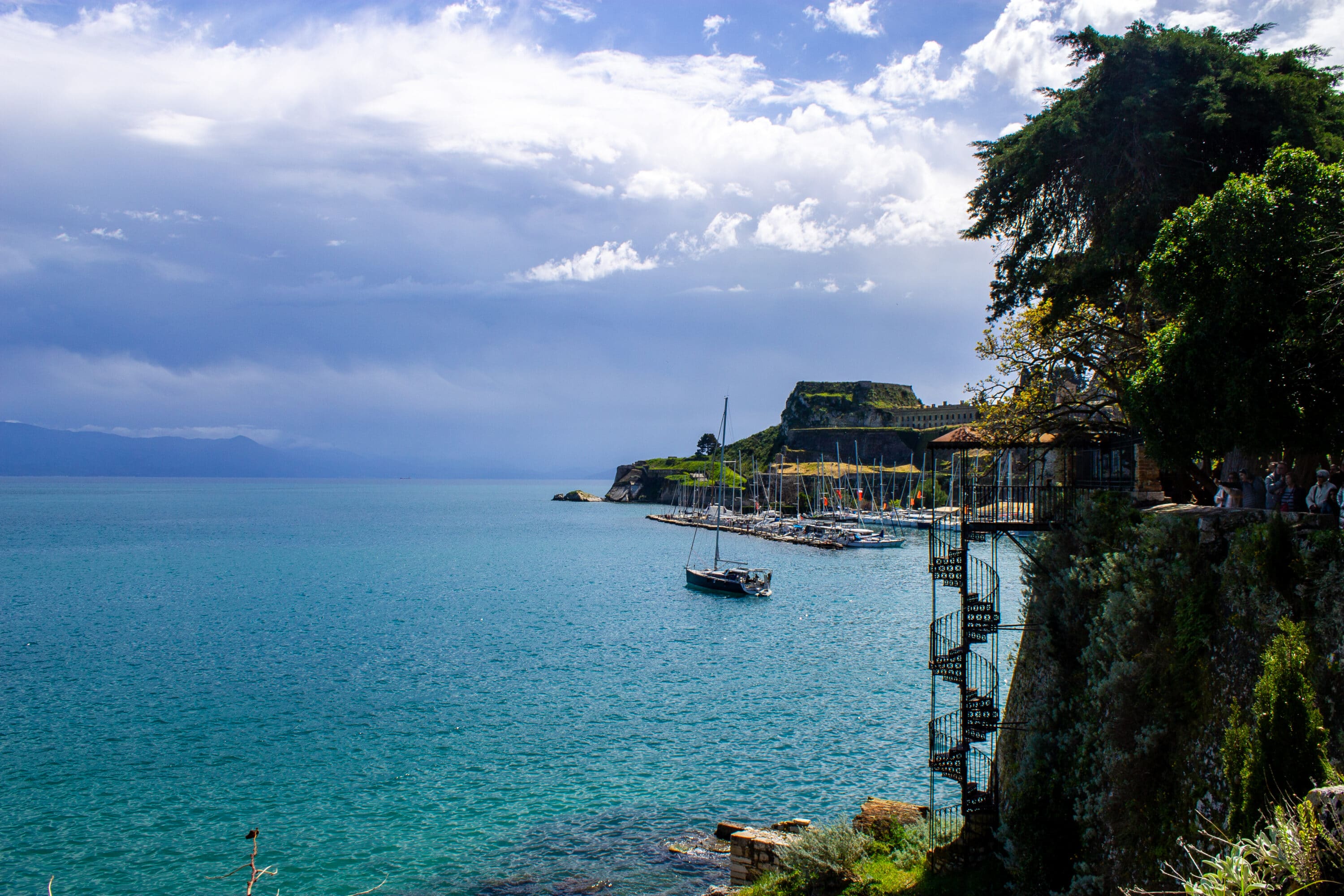 corfu town harbor