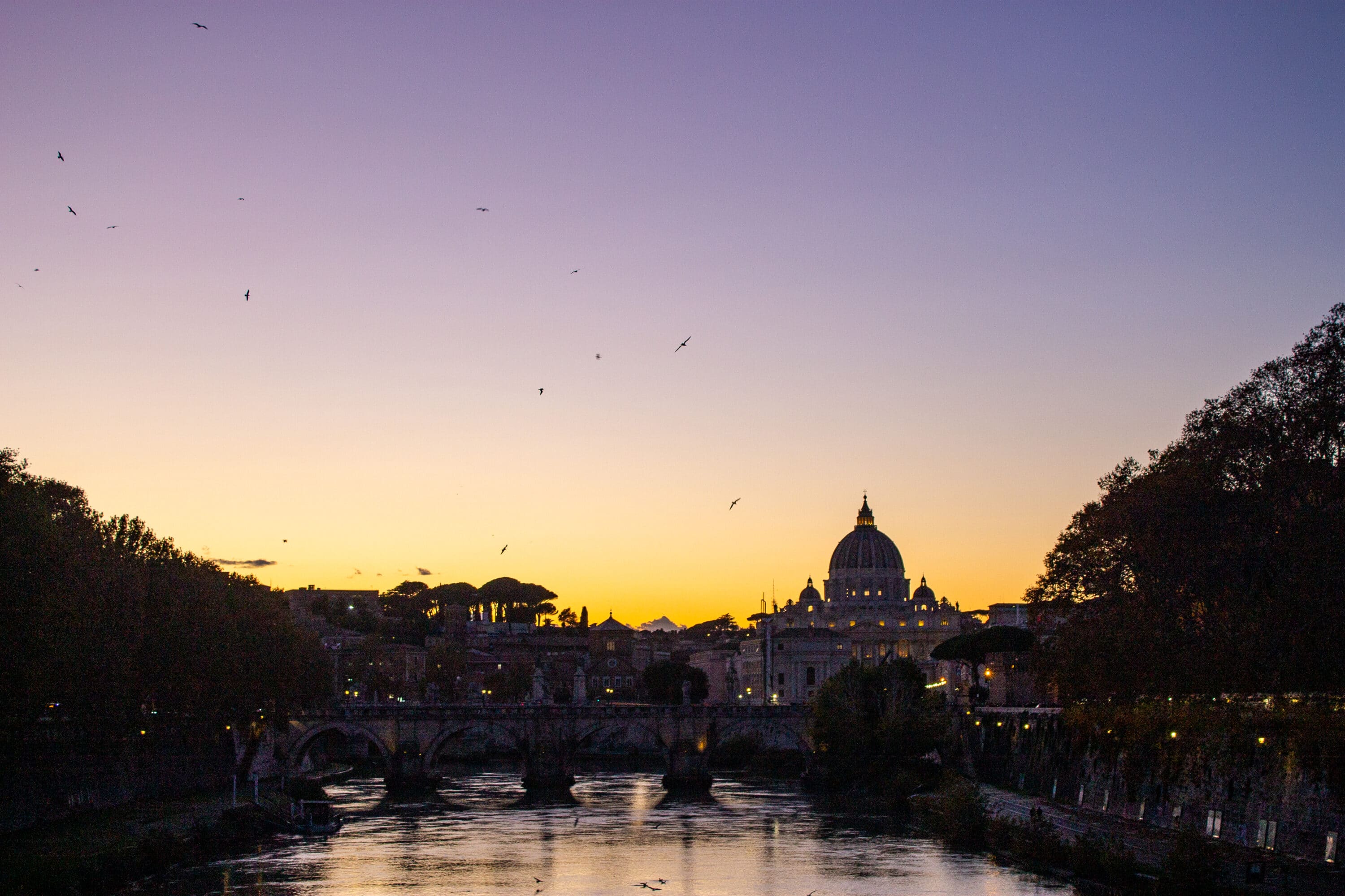 sunset from ponte umberto i