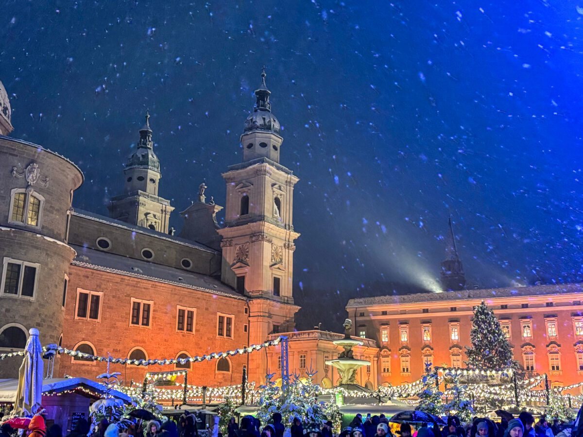 Salzburg Christmas Market in the snow
