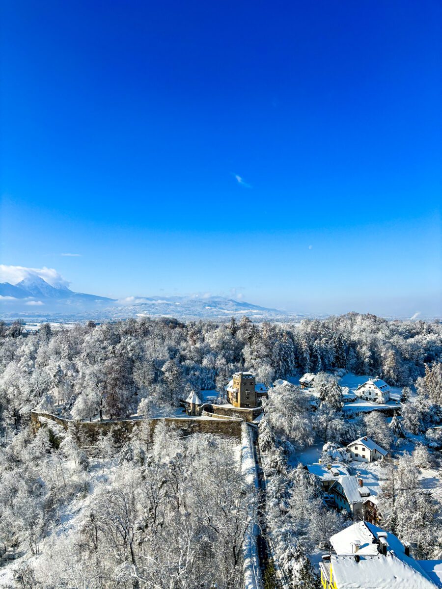 view from Salzburg Fortress winter