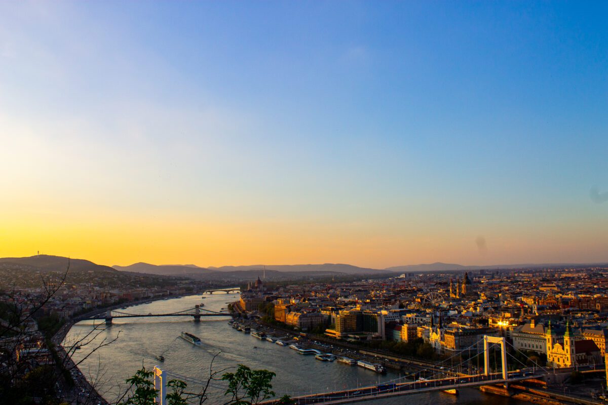 Budapest Sunset from Citadella Gellért Hill