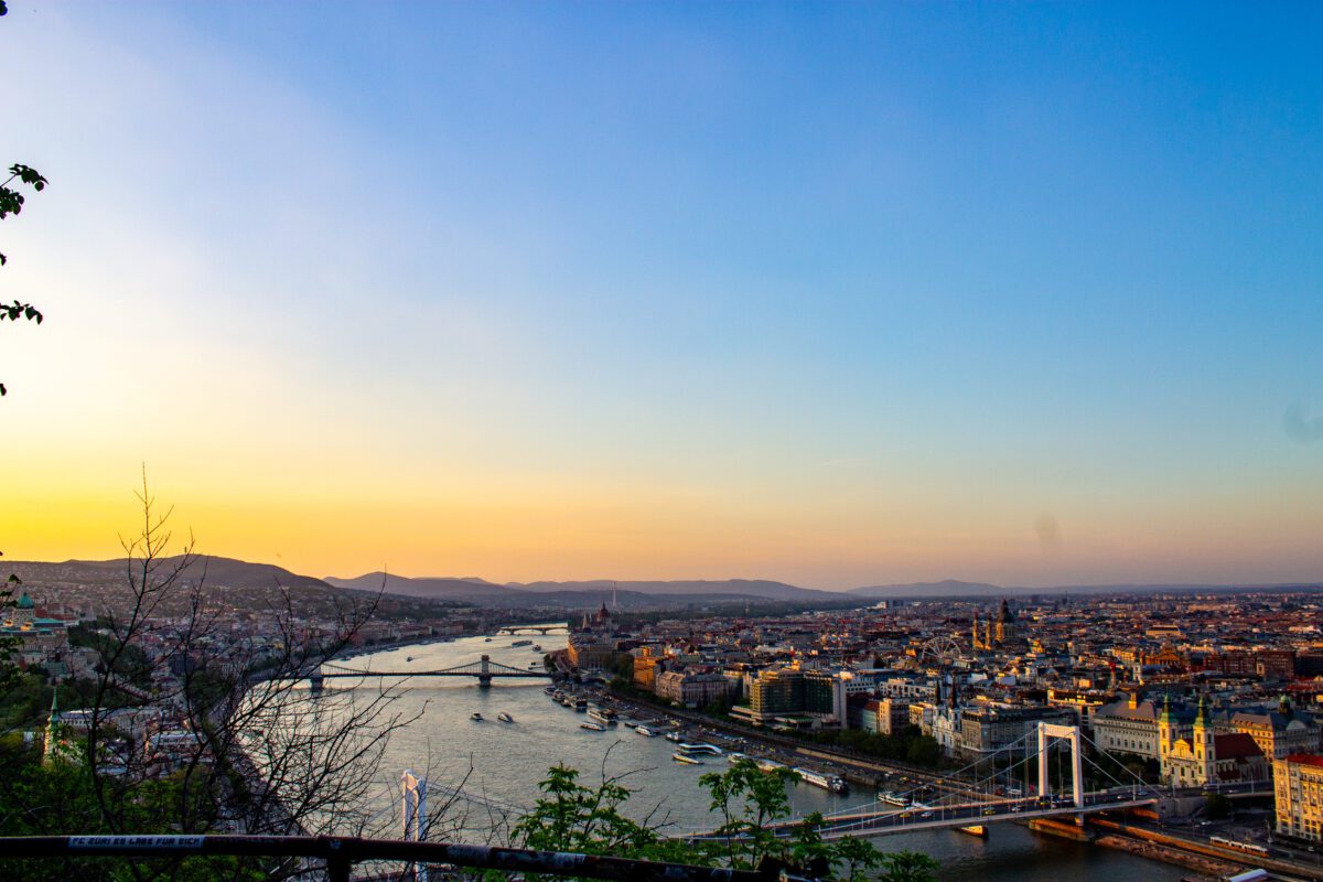 Budapest Sunset from Citadella Gellért Hill