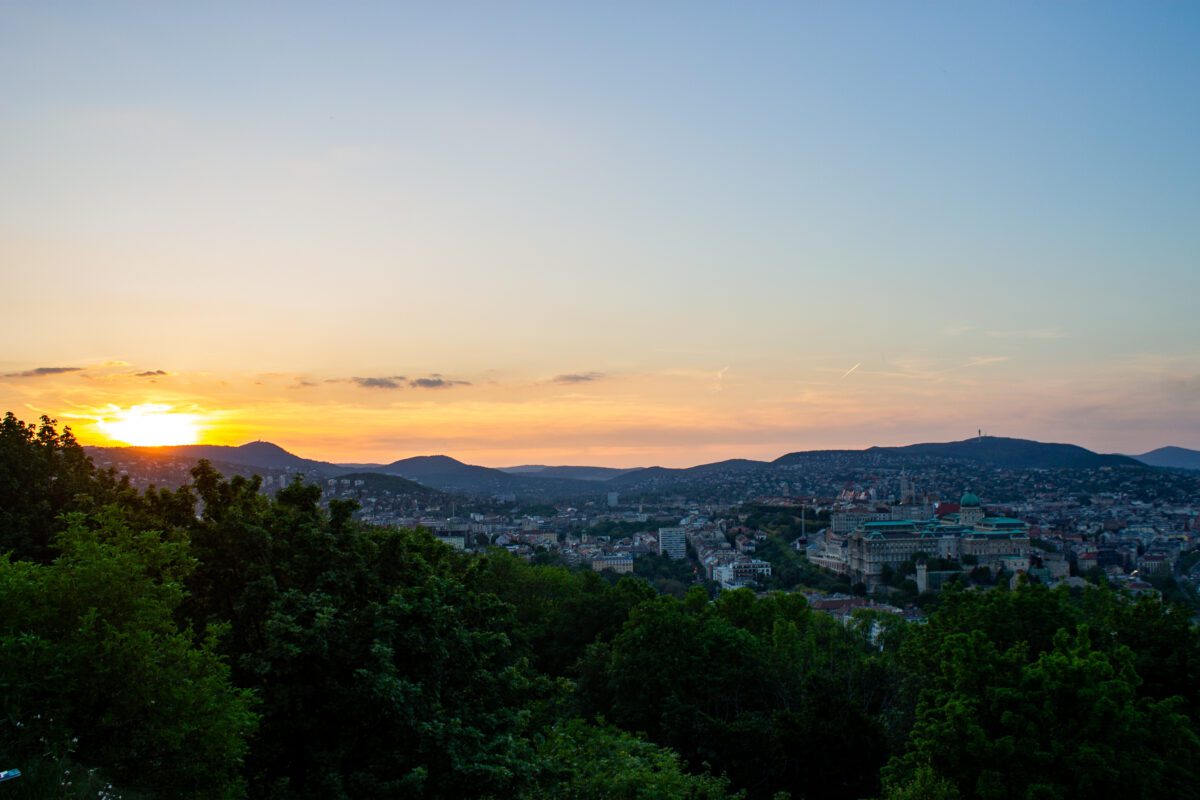 Budapest Sunset from Citadella Gellért Hill