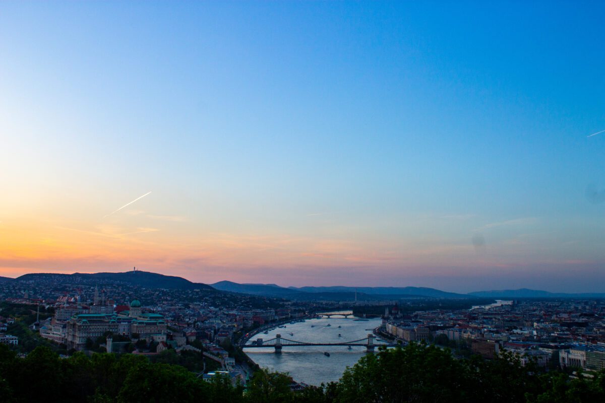 Budapest Sunset from Citadella Gellért Hill