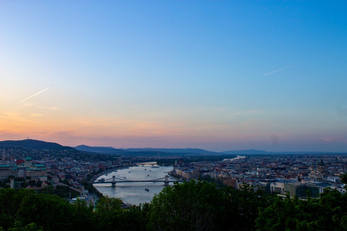 Budapest Sunset from Citadella Gellért Hill