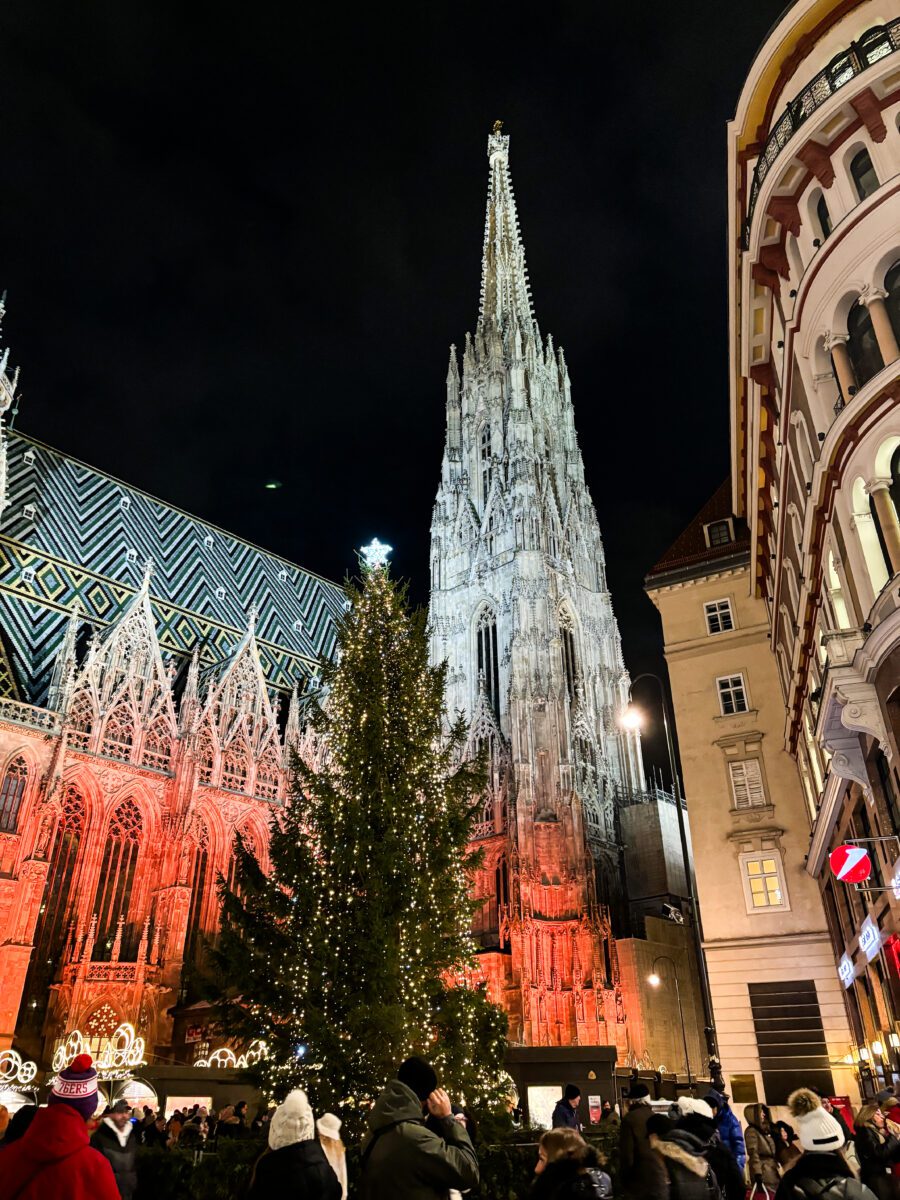 Stephensplatz Christmas Market Night Vienna