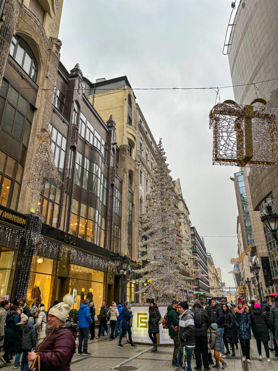 Budapest Shopping Street Christmas