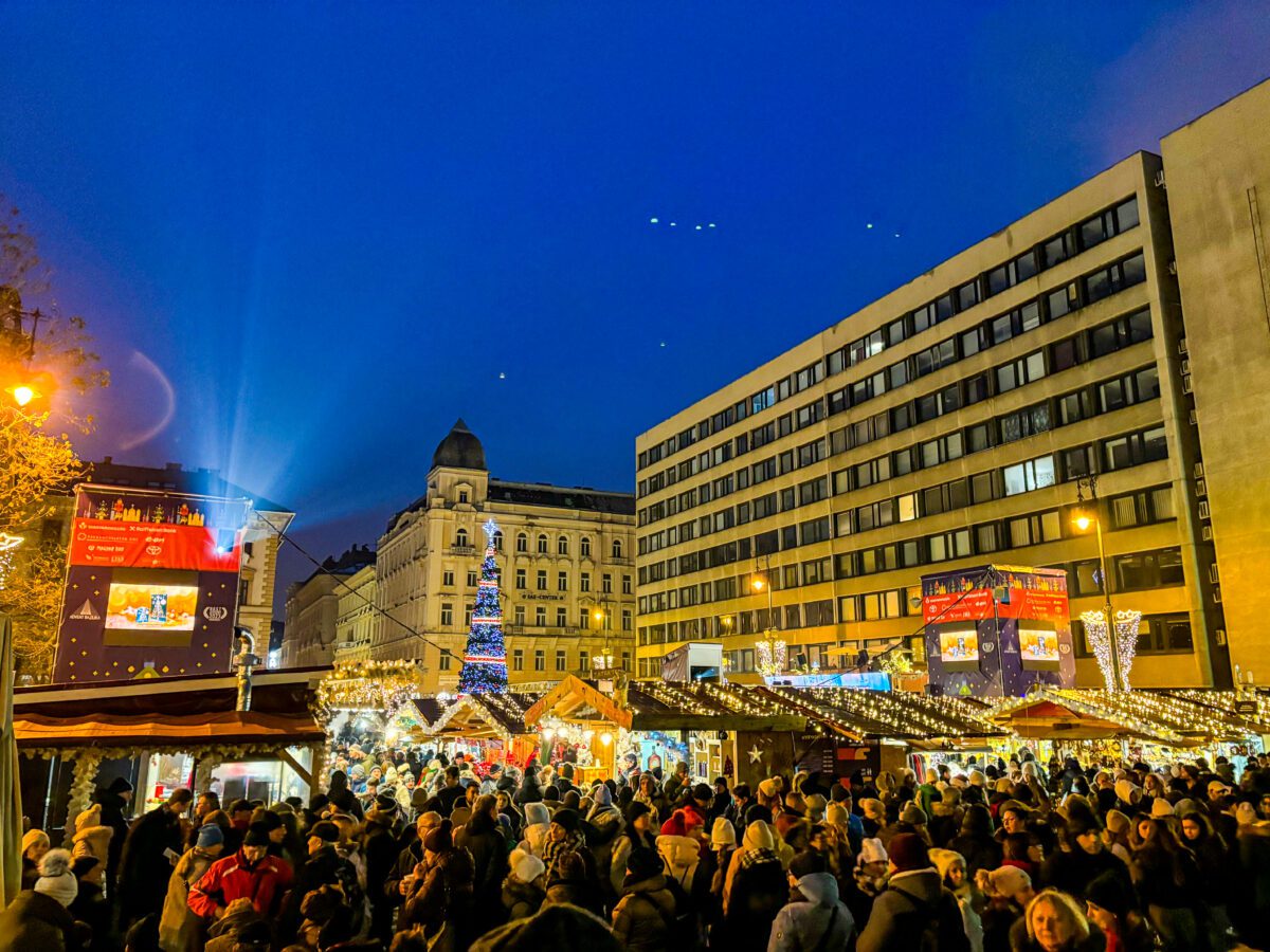 Budapest Christmas Market Night