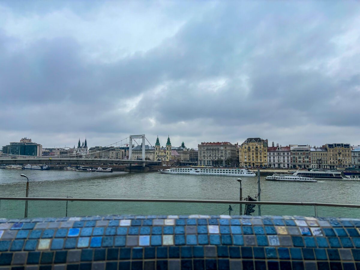 View from Rudas Baths Roof Budapest