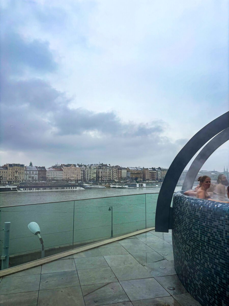 View from Rudas Baths Roof Budapest