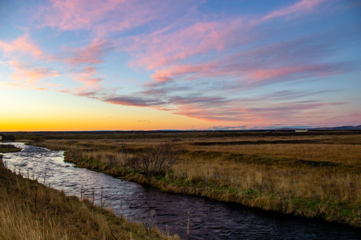 Sunset from Seljalandsfoss