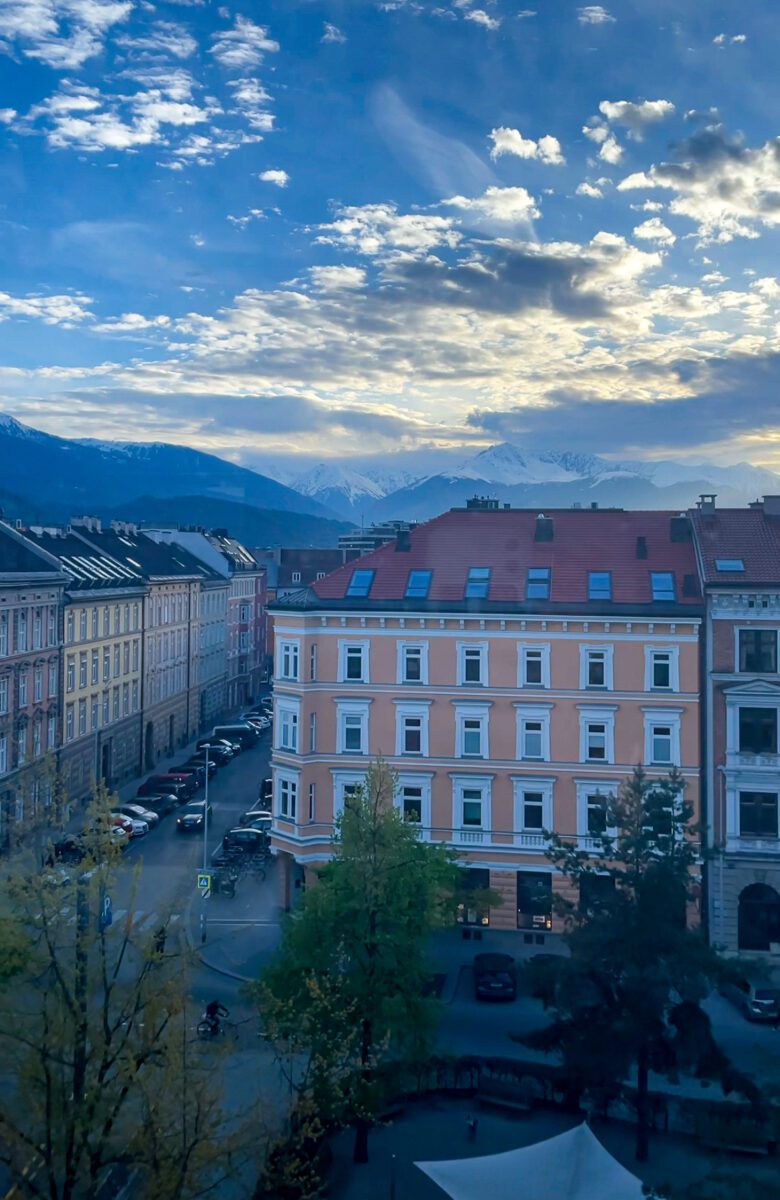 Sunset from the 5th Floor Rooftop bar at Penz Hotel