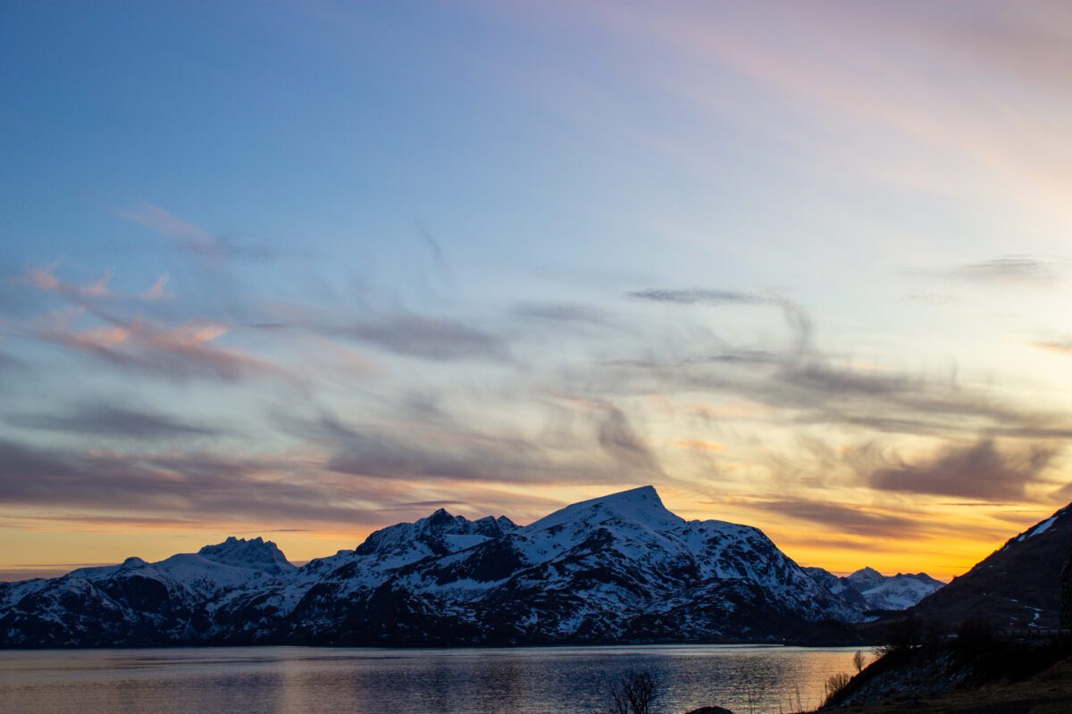 Sunset in Leknes Lofoten