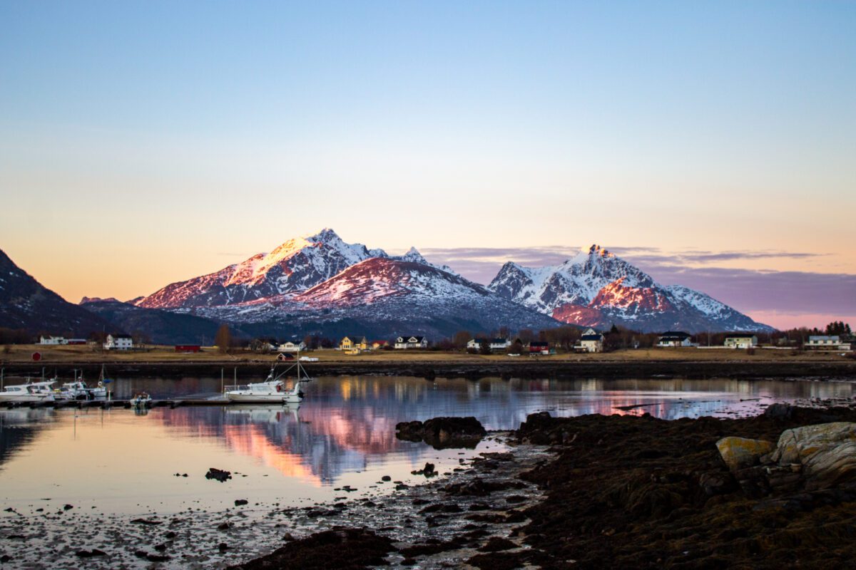 Mountain Reflections Leknes Lofoten Islands