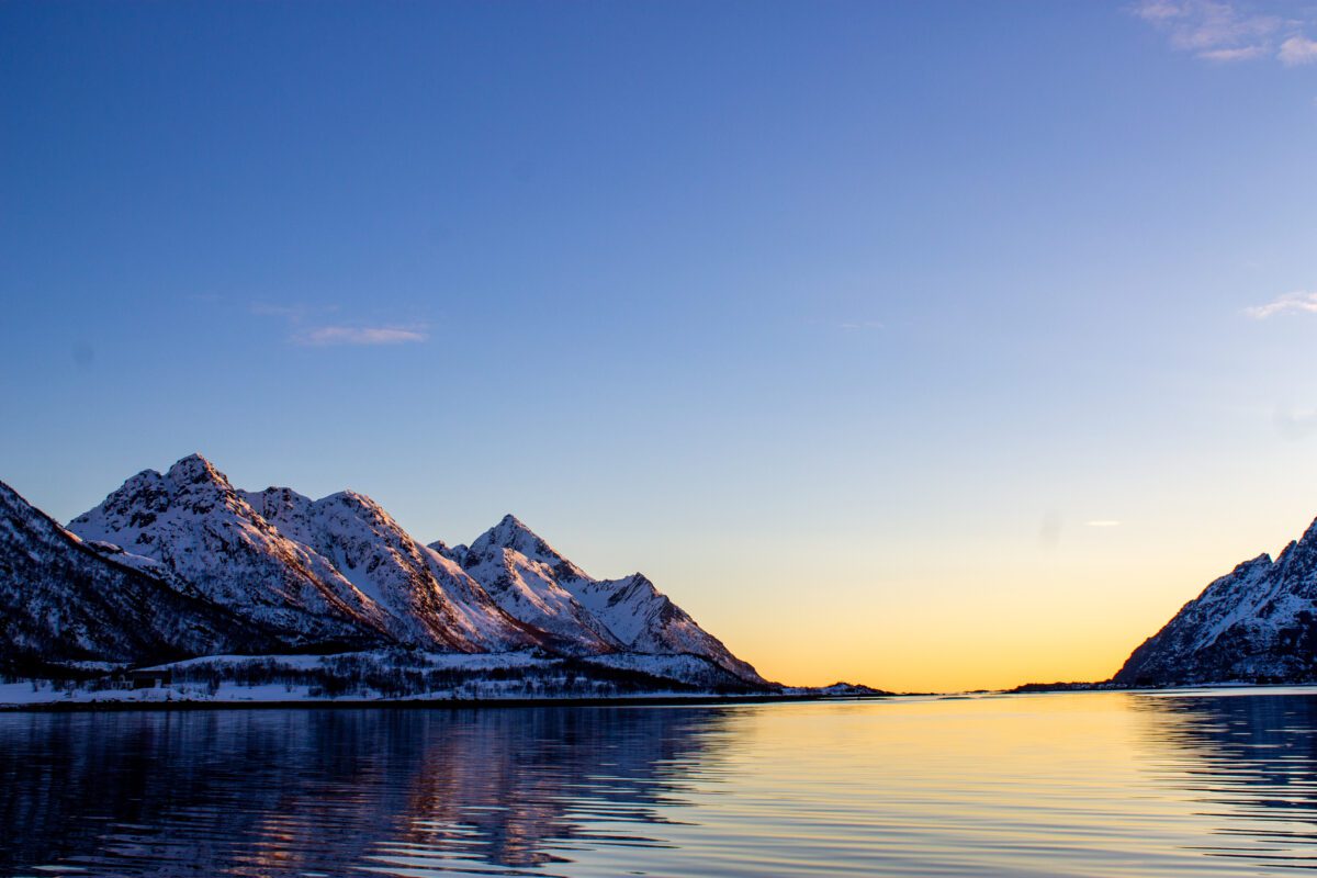 Sunset from the Boat Lofoten Islands