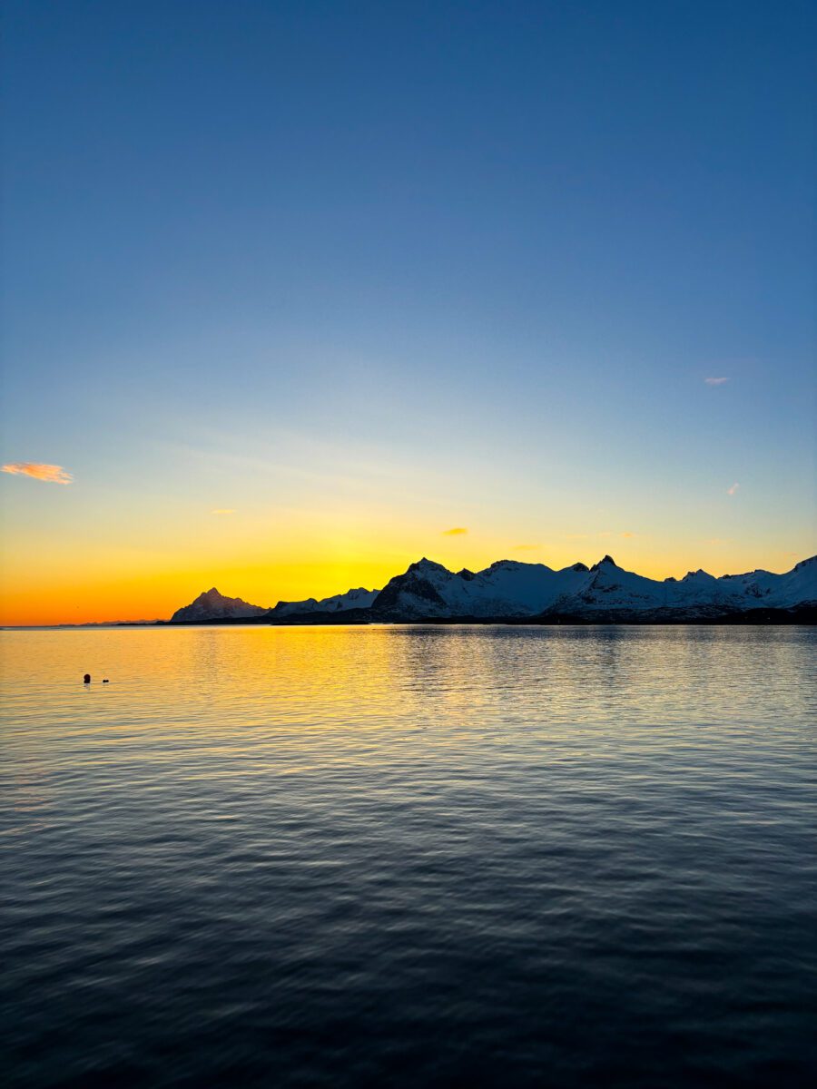 Sunset from Lofoten Boat Cruise