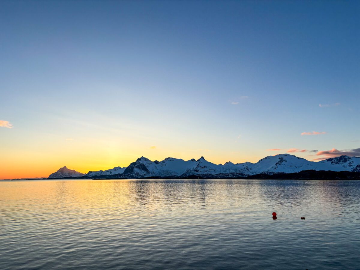 Sunset from Lofoten Boat Cruise