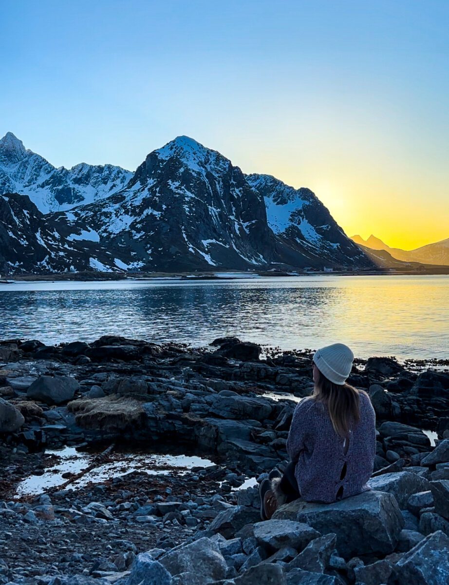 Flakstad Norway Sunset