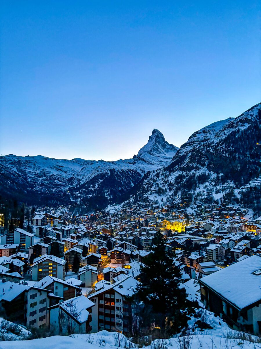 Zermatt Viewpoint Blue Hour