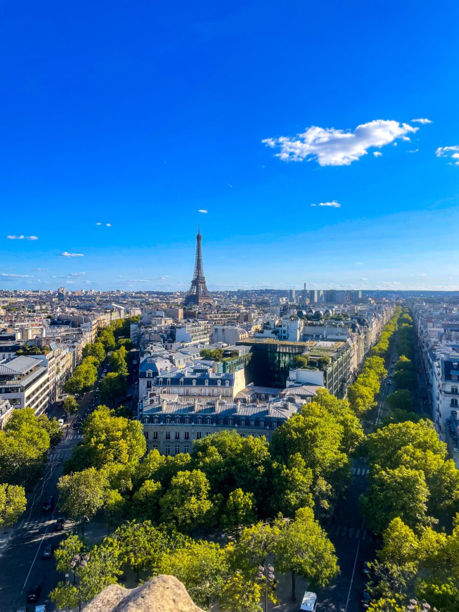 Paris view from Arc de Triomphe