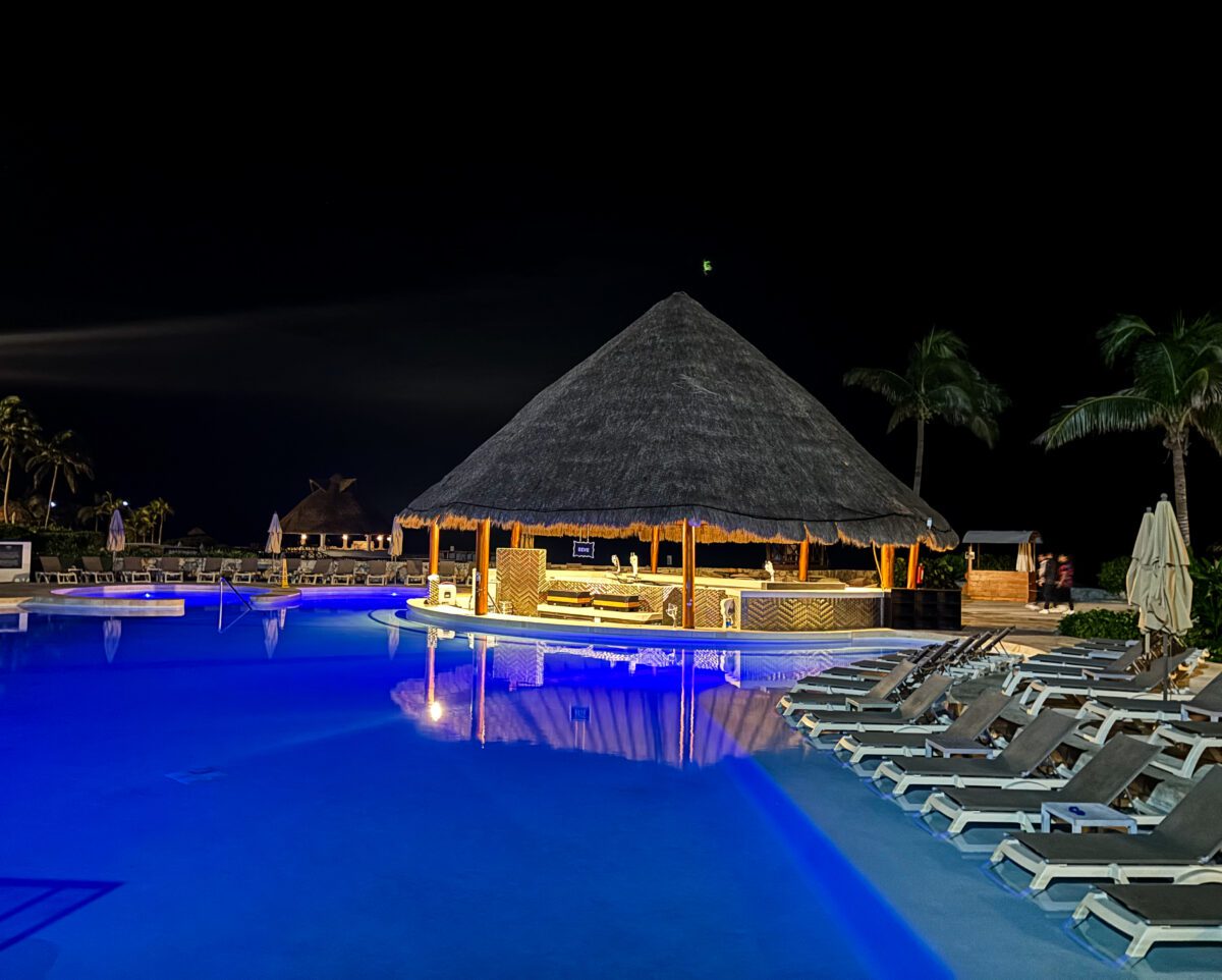 Hard Rock Riviera Maya Pool Night