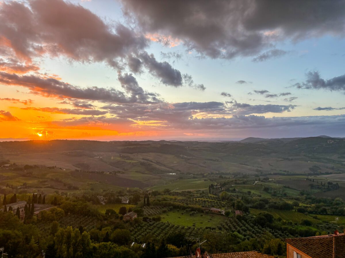 Sunset over Montepulciano