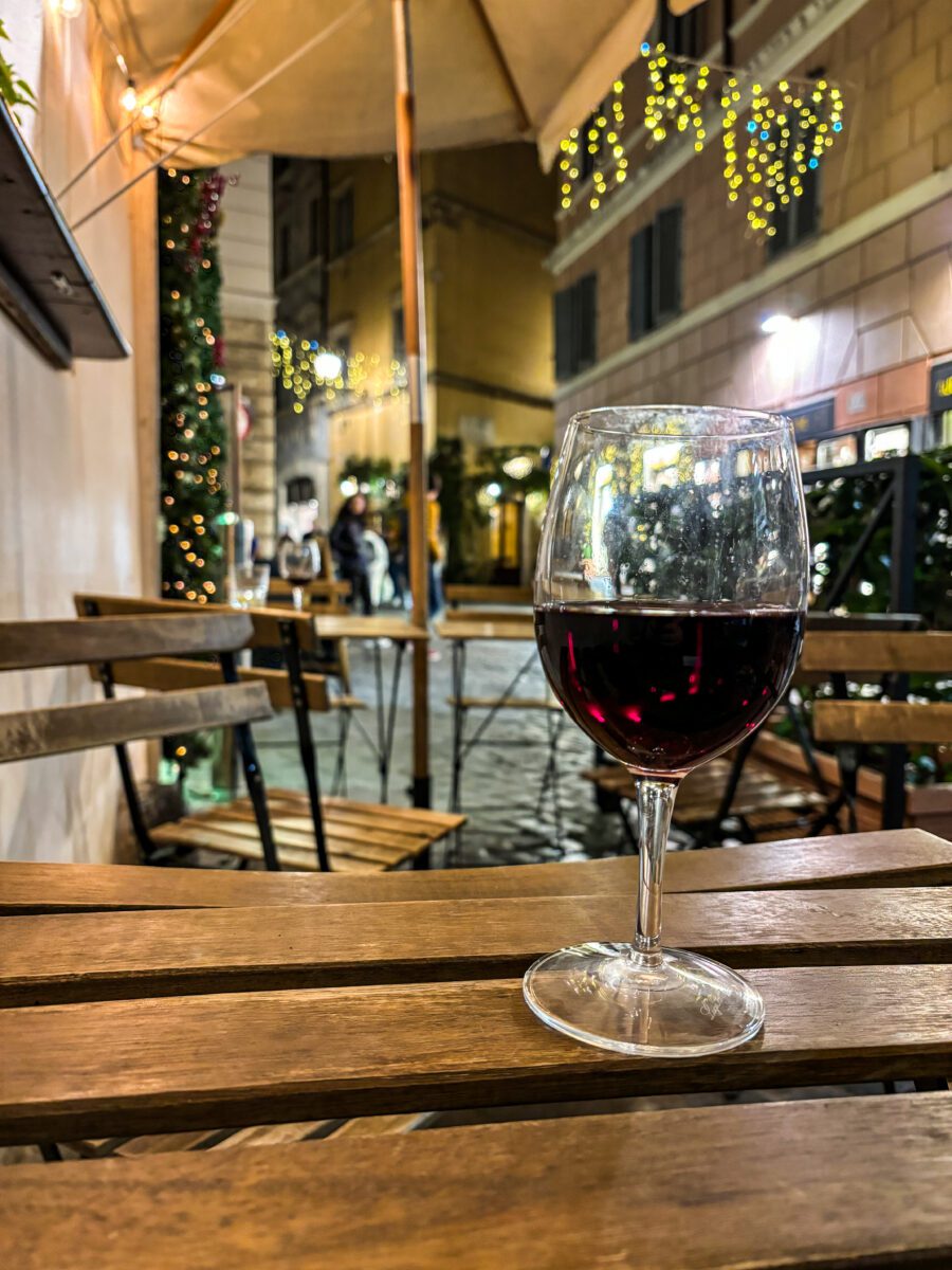 WIne in Rome at Christmas