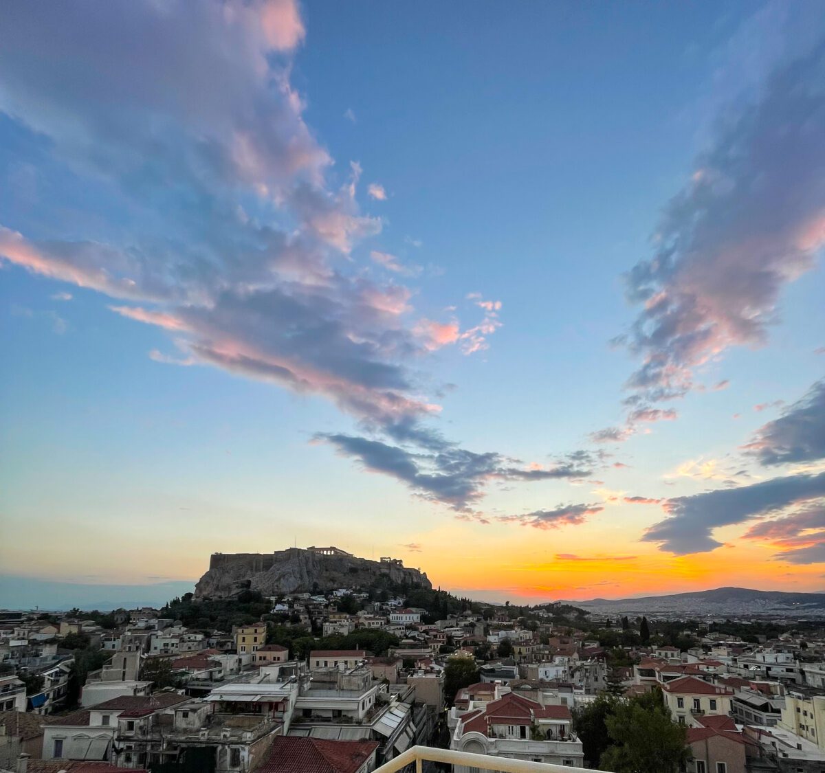 Sunset over the Acropolis, Athens