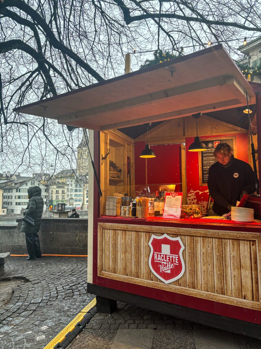 Zurich Christmas Market Raclette Hut