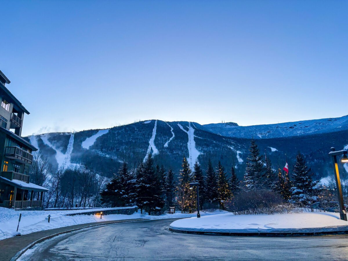 View of Stowe Mountain from Stowe Village
