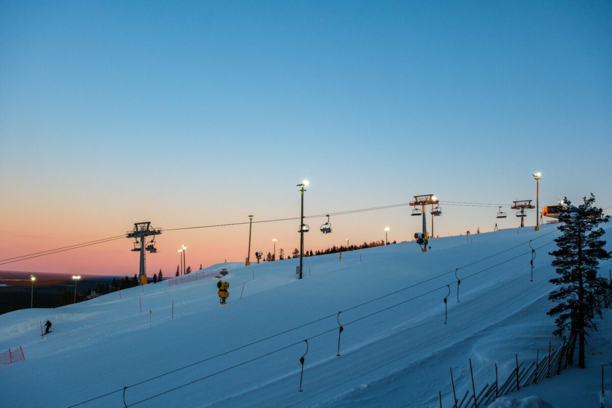 Sunset Levi Ski Resort Lapland