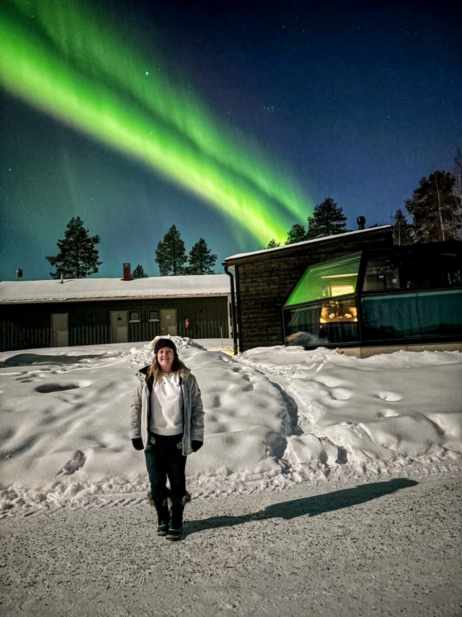 Northern Lights over Glass Igloo Ranua Finland